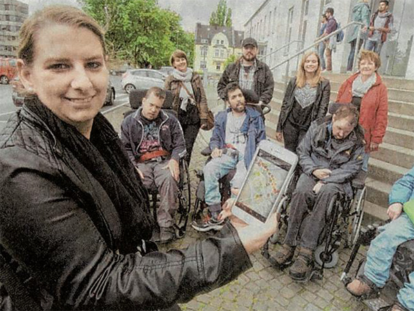 Stadterkundung im Rollstuhl Berichterstattung